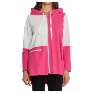 Neon Buddha Artful Hooded Jacket Size Large Colorblock Glam Pink NWT $98
